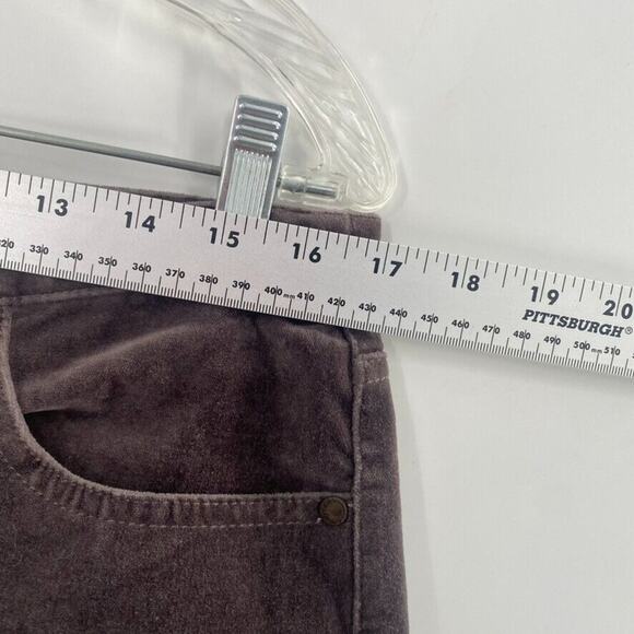 Sundance Velvet‎ Straight Leg Pants Womens Sz 30 Gray Floral Embroidered Cotton - Picture 8 of 14